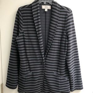 Caslon lightweight cotton striped blazer